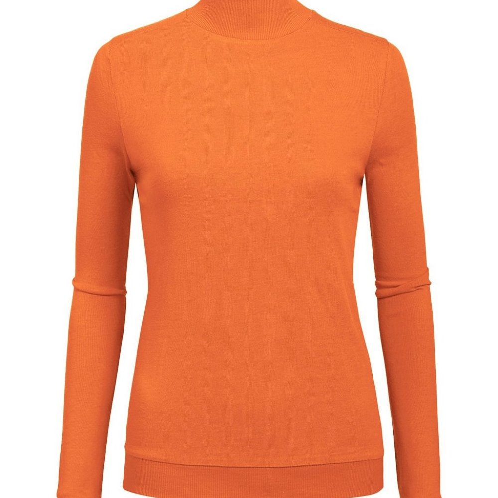 Orange Turtleneck